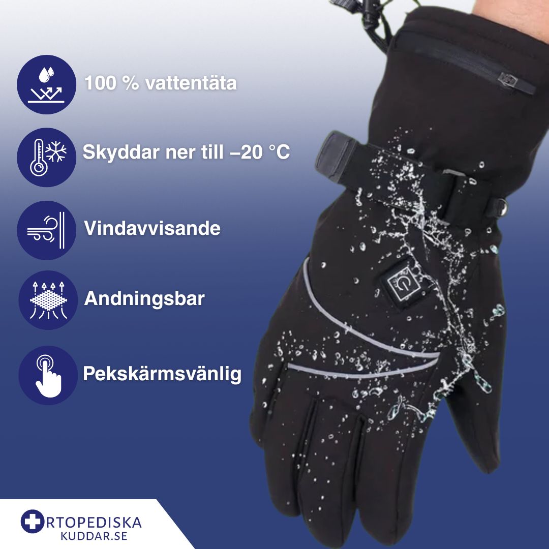 HEATGRIP Värmehandskar – Uppladdningsbara Elektriska Vinterhandskar mot Kyla