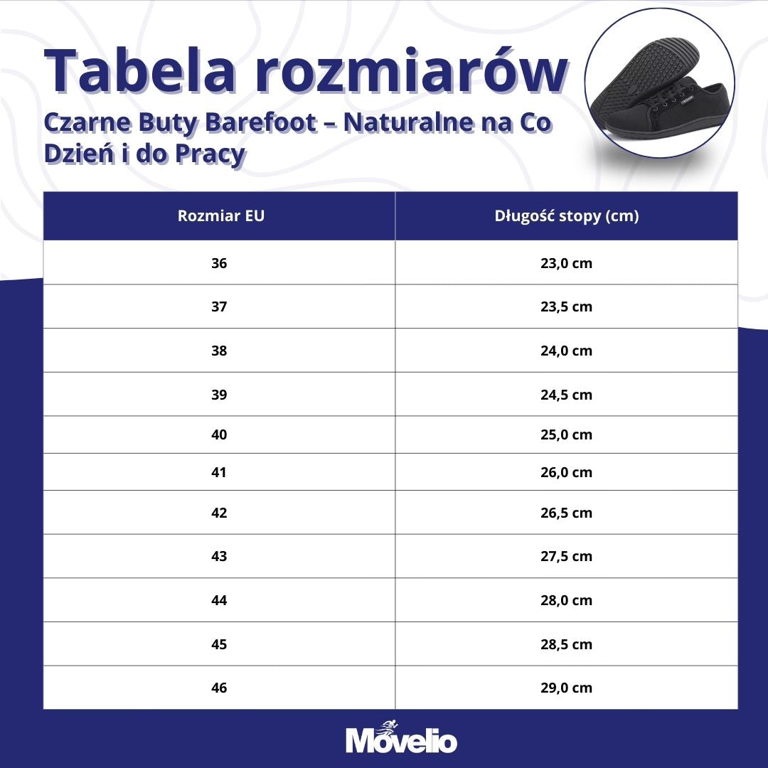 Czarne Buty Barefoot – Naturalne na Co Dzień i do Pracy