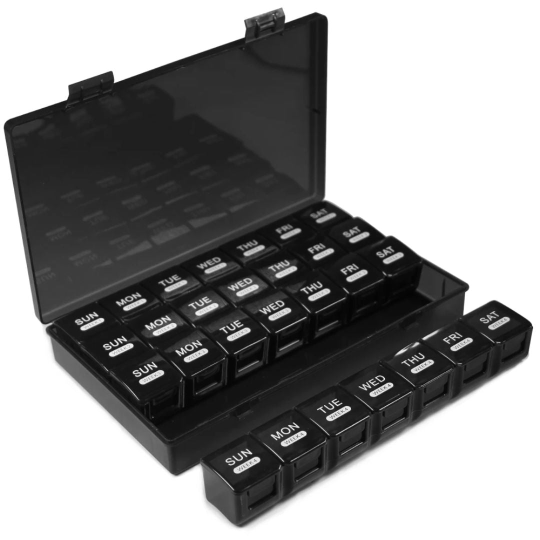 4x7-dagars pillerbox med veckoinsatser