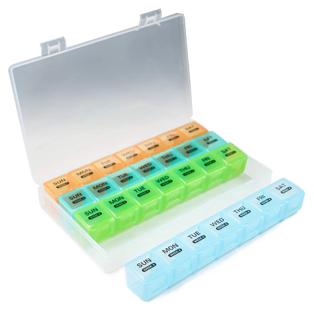 4x7-dagars pillerbox med veckoinsatser