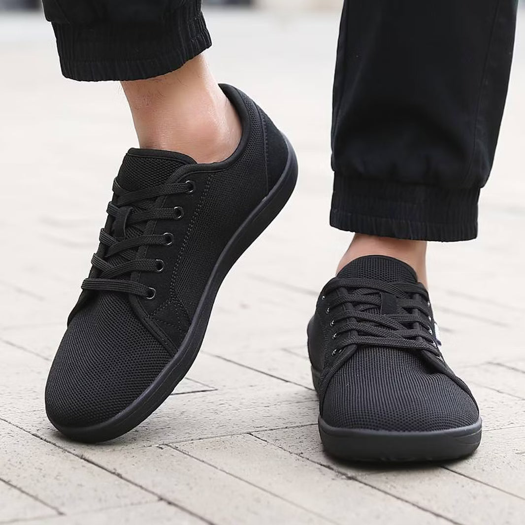 Czarne Buty Barefoot – Naturalne na Co Dzień i do Pracy